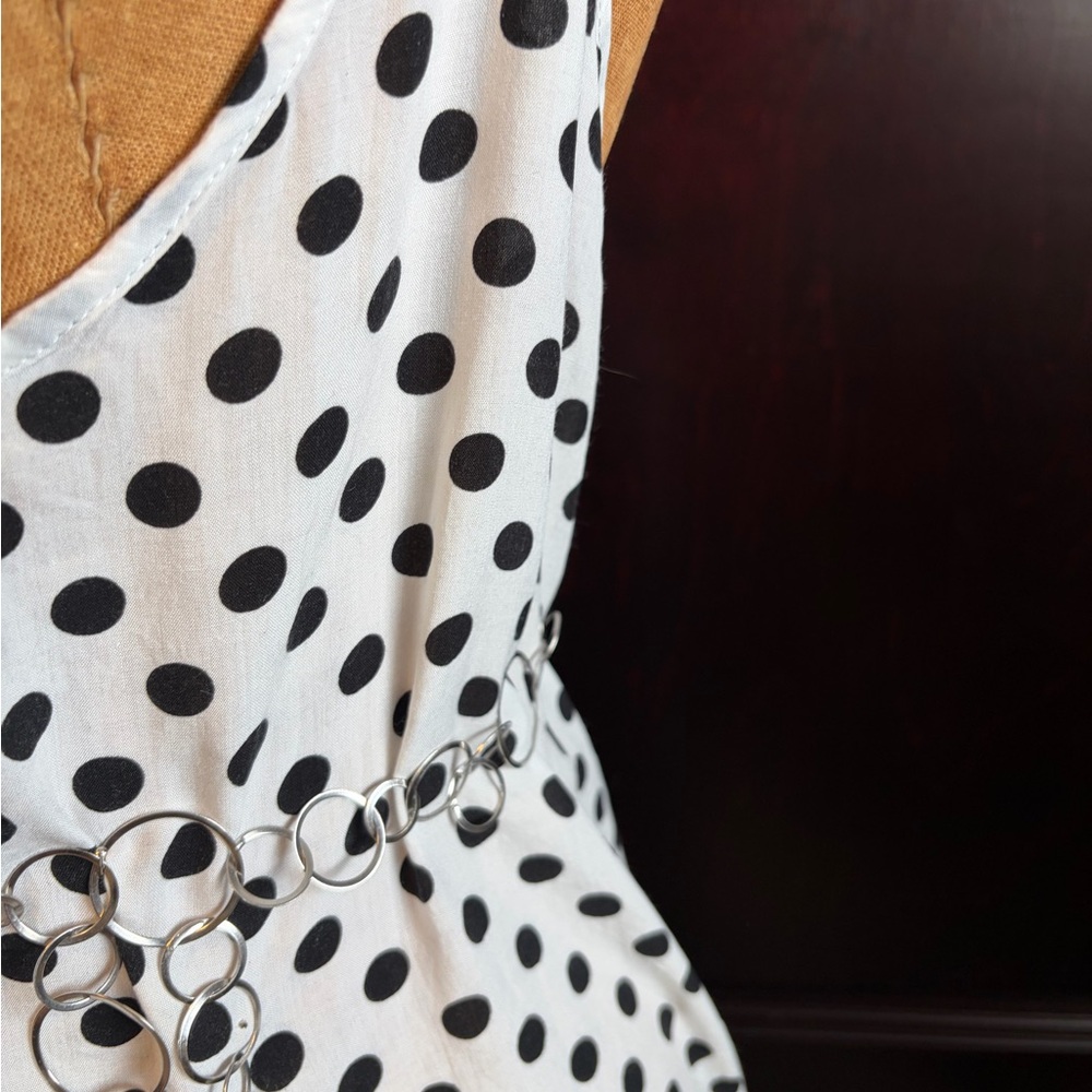 Black & White Polka Dot SunDress - Picture 4 of 7